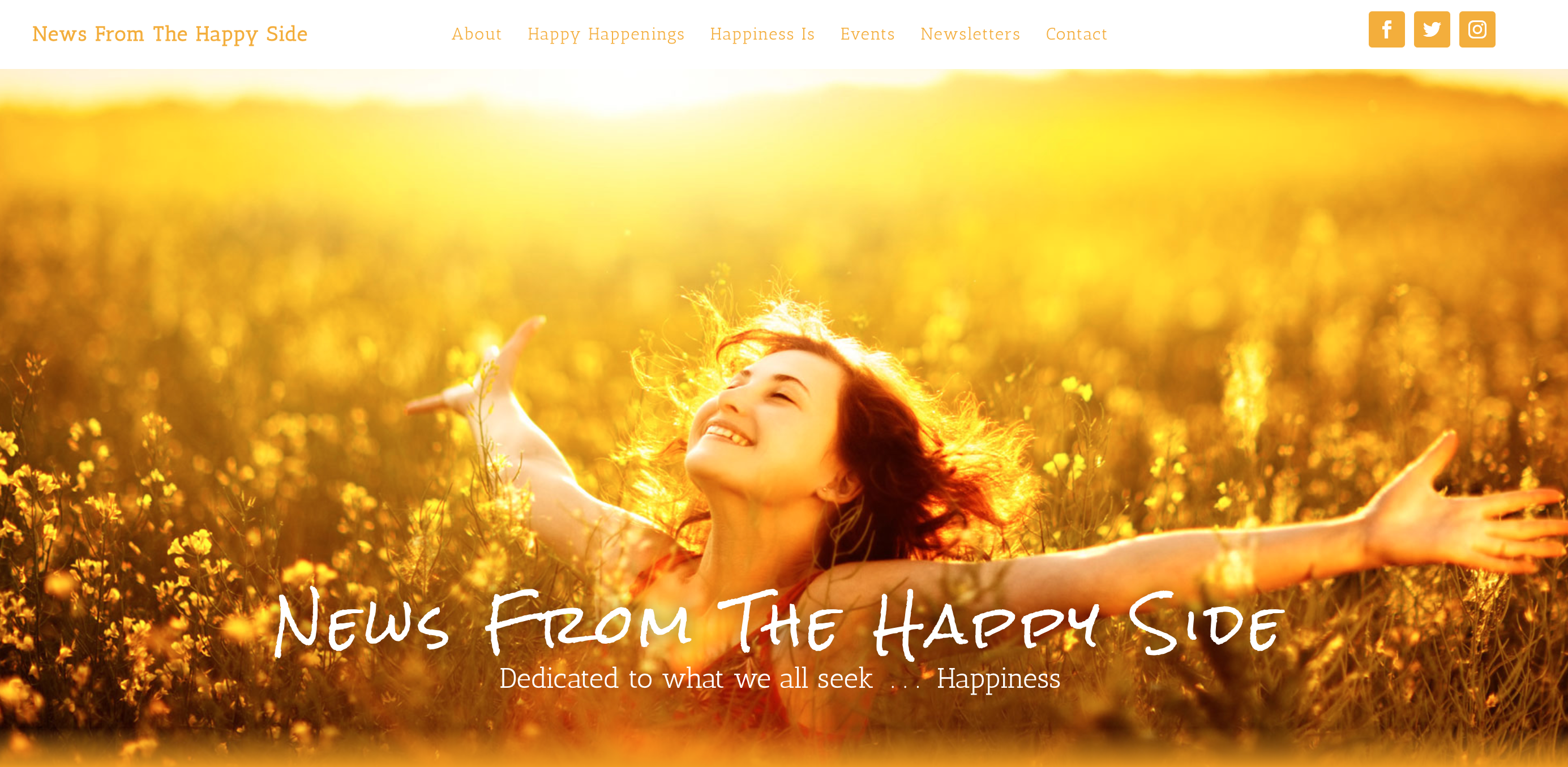 Front page of News From The Happy Side